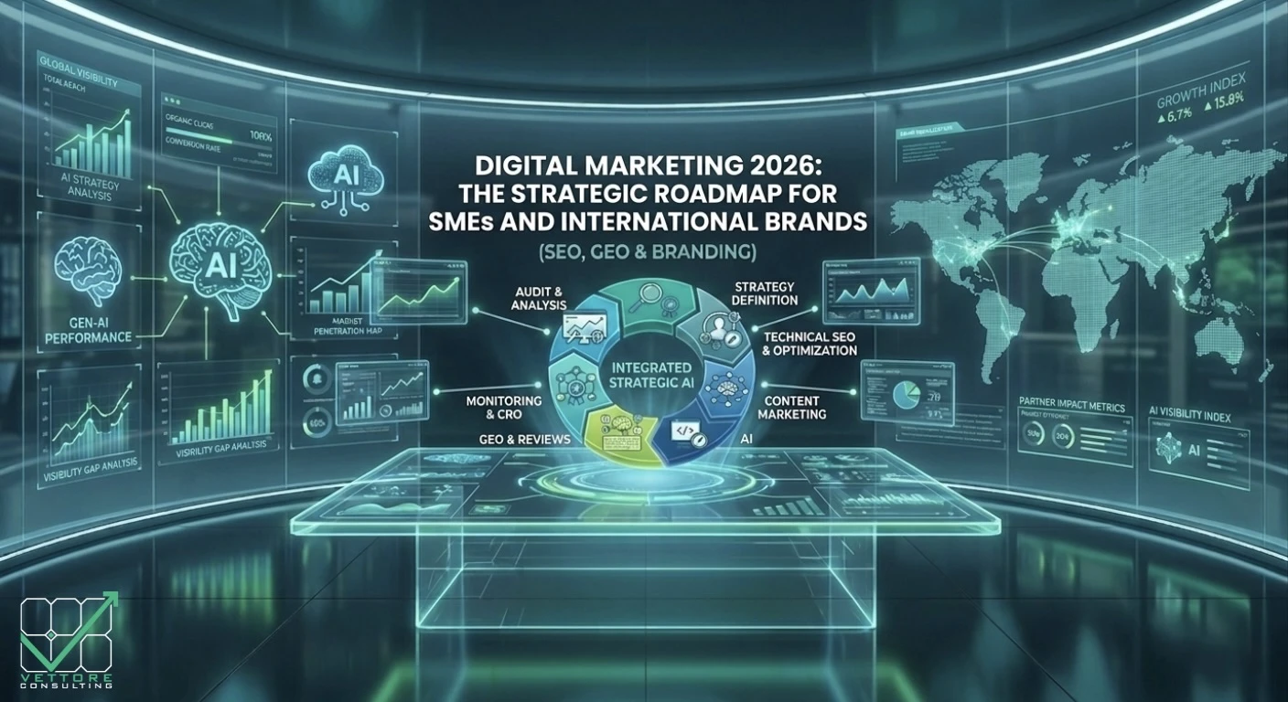 Strategic roadmap for digital marketing 2026 including SEO, GEO and Digital Branding.
