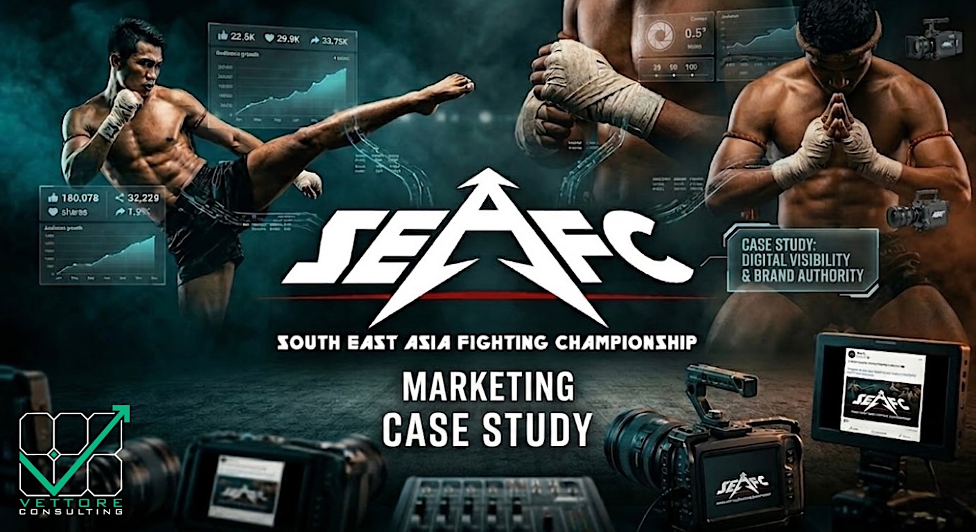 Case study di marketing digitale e personal branding: strategia di video marketing per l'autorità online di SEAFC (South East Asia Fighting Championship) in Thailandia.